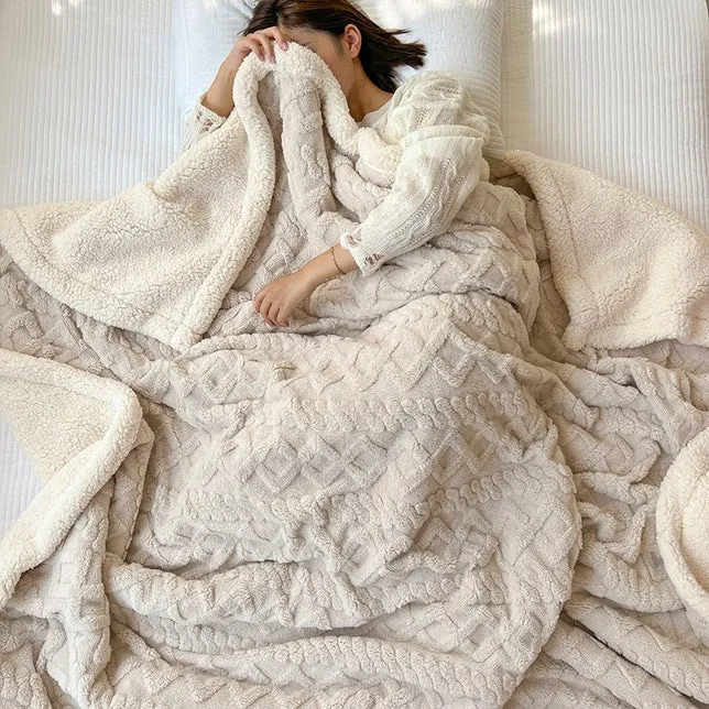 Luxuriöse Plüsch Sherpa Throw-Decke