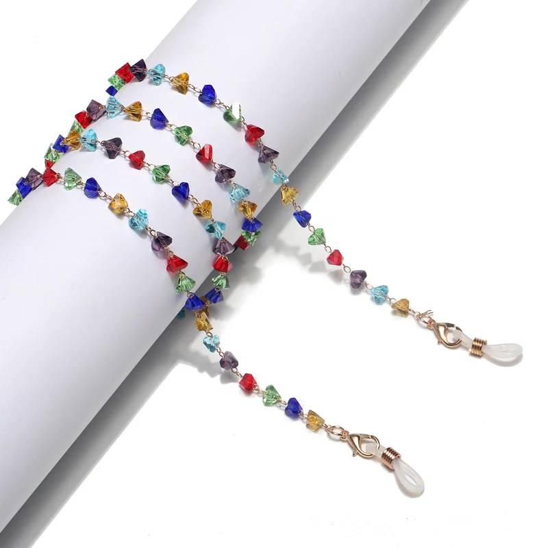 Bunte Kristall Brillen Kette Karnz