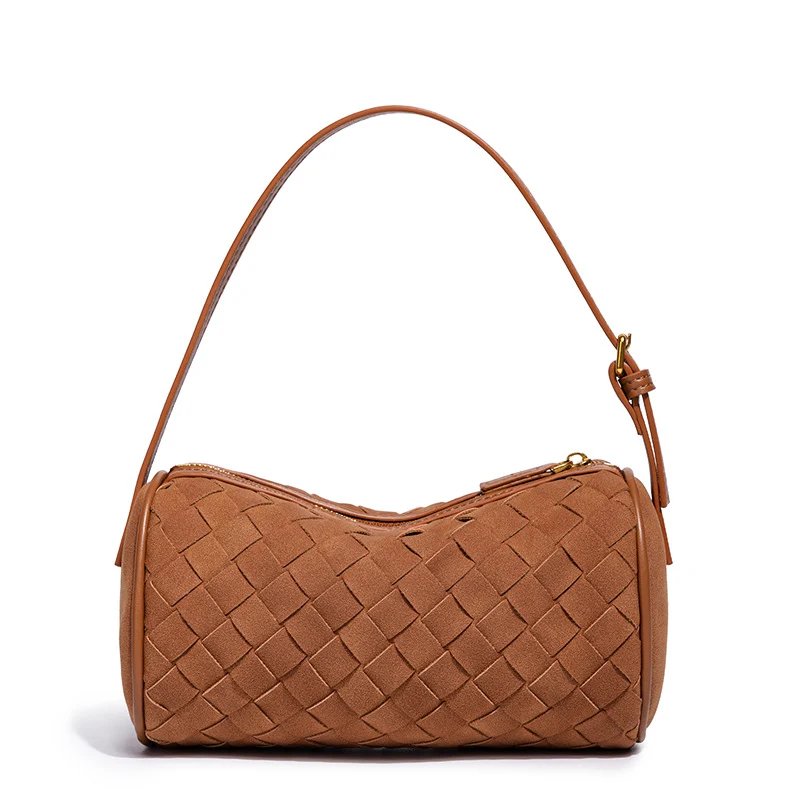 Geflochtene Wildleder-Handtasche Karnz