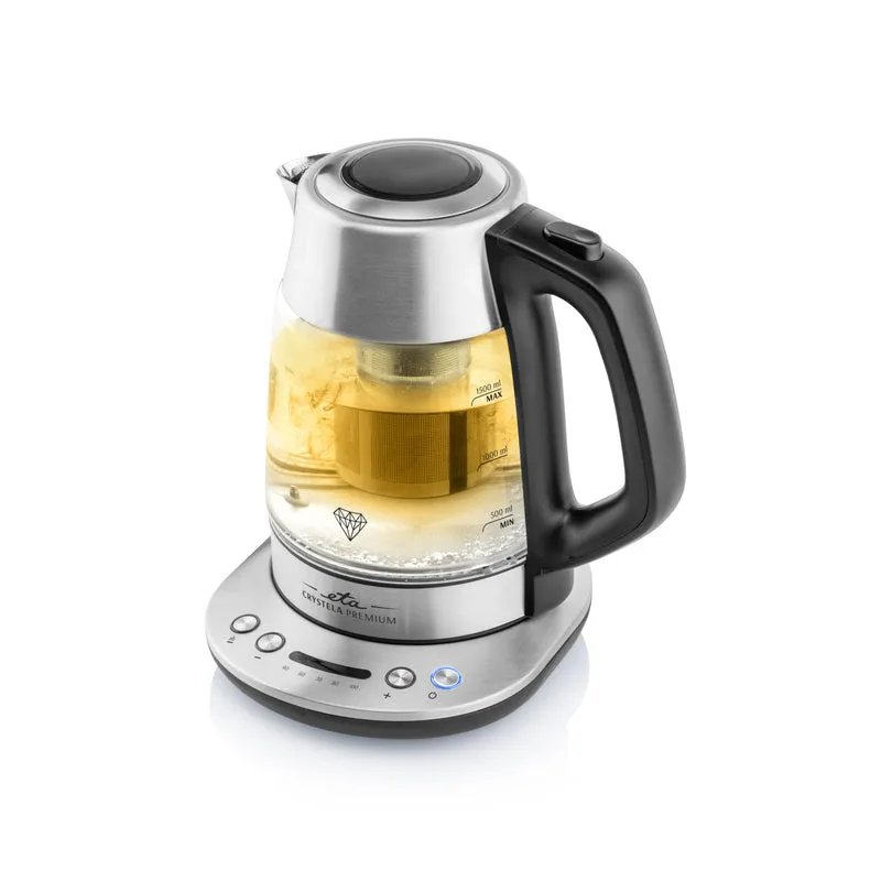 Elektrischer Wasserkocher ETA Crystela Premium 9153 90000 (ETA915390000) rostfreier stahl/glas