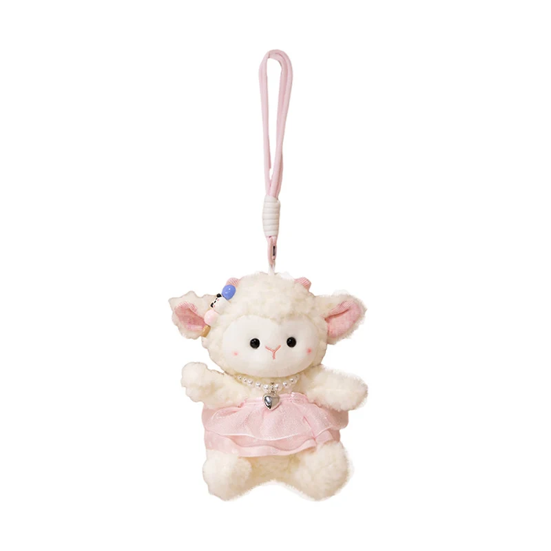 Plüsch Ram Doll Bag Charm Anhänger Schlüsselanhänger mit Kleid und Schlaufe Karnz