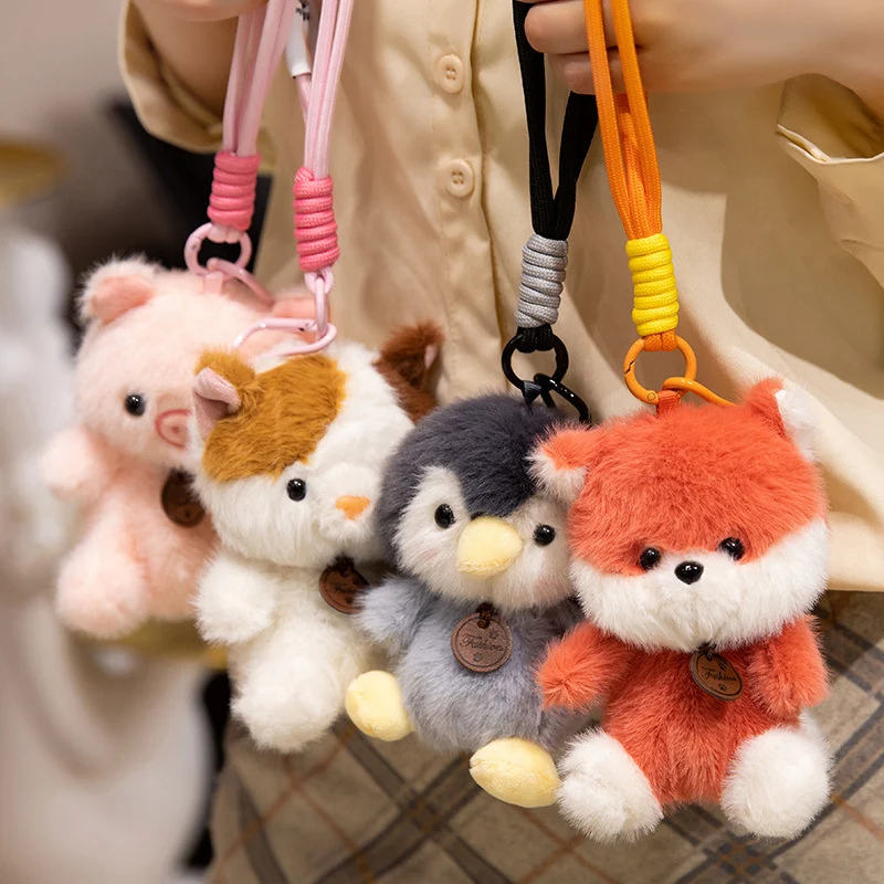 Plüschkaninchen-Taschenanhänger mit langen, schlaffen Ohren und Clip Karnz