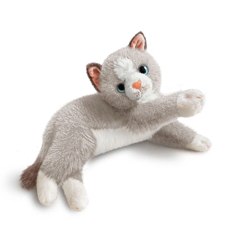 Realistische Stretch-Profil Orange Tabby Plüsch Lounger Karnz