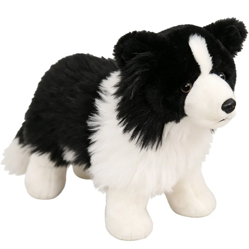 Realistisches Border Collie Weiches Plüschtier mit Flauschigem Langhaar Karnz