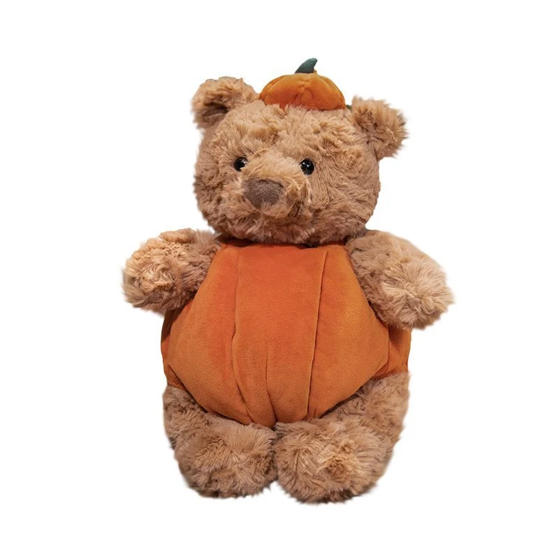 Kürbis Kostüm Plüsch Teddybär mit quitschigem Körper und ultra-weichem Fell Karnz