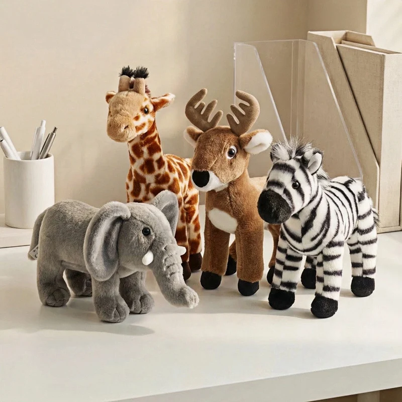 Plüsch Zebra Plüschtier mit weichem gestreiftem Fell und realistischer Mähne Karnz
