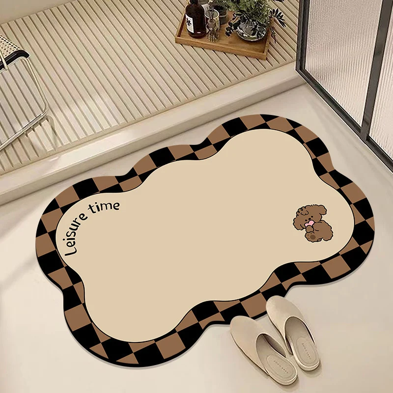 Verspielte katzenmotivierte Badematte