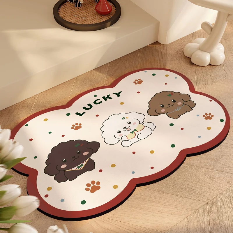 Verspielte katzenmotivierte Badematte