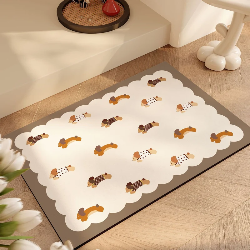 Verspielte katzenmotivierte Badematte