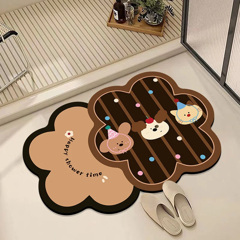 Verspielte katzenmotivierte Badematte