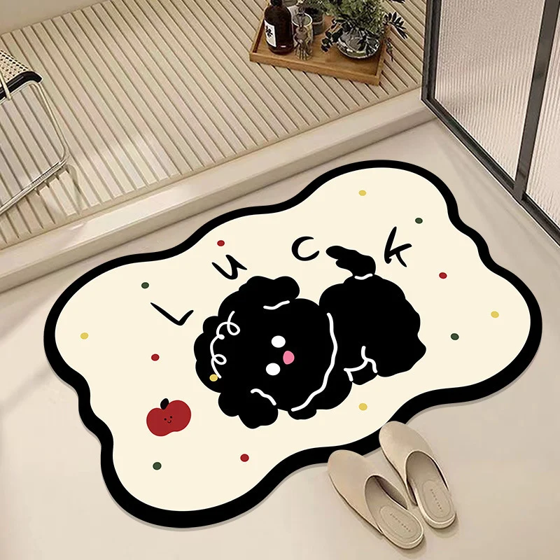 Verspielte katzenmotivierte Badematte