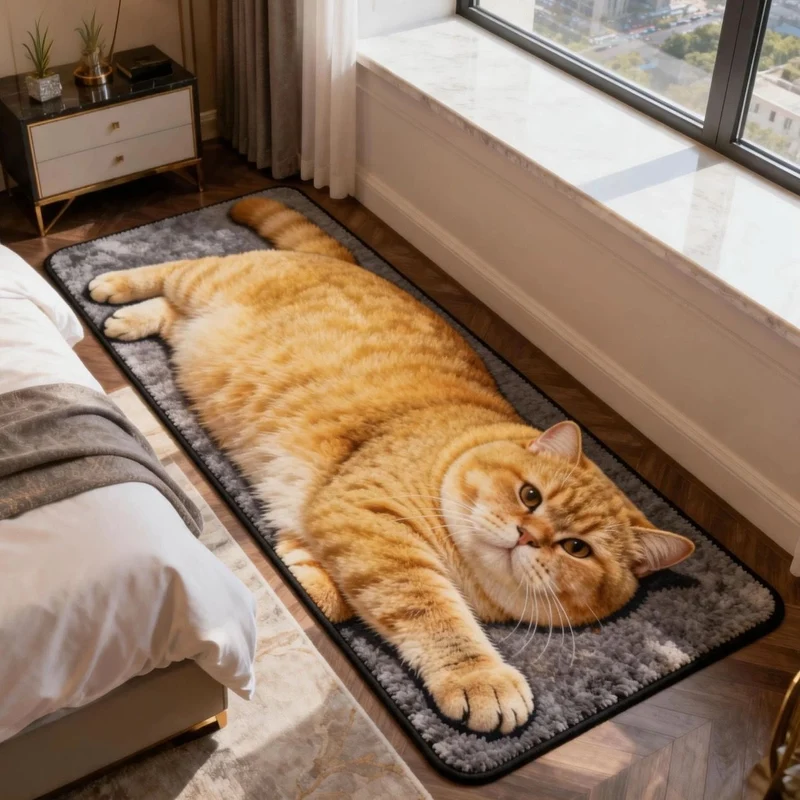 Verspielt Katzen-Themen Bereichs-Matte