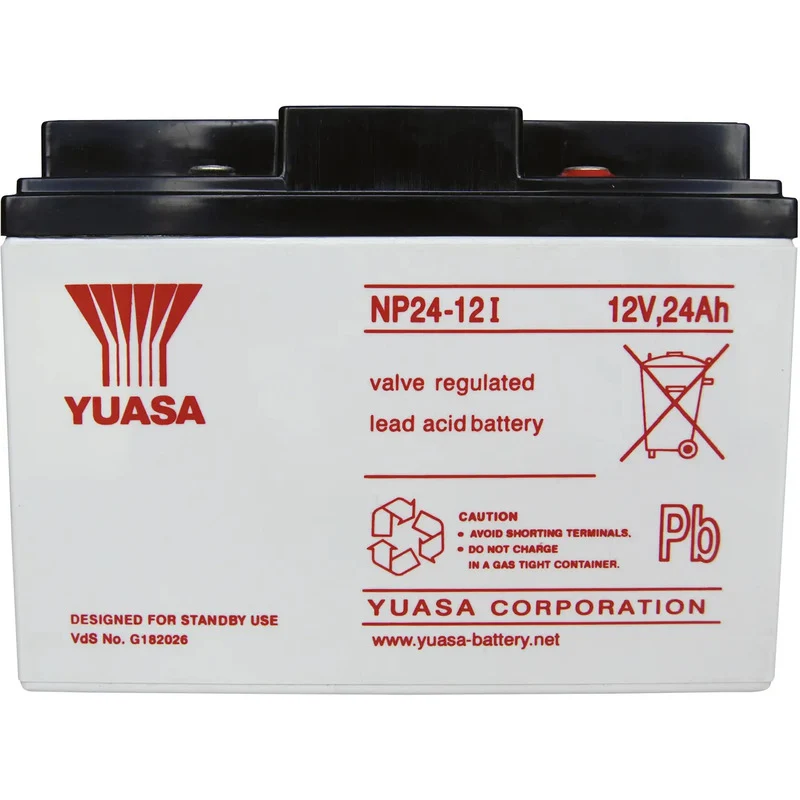 B-Ware Yuasa Bleiakku Akku Batterie 12 V 24 Ah Blei-Vlies AGM 166 x 125 x 175 mm