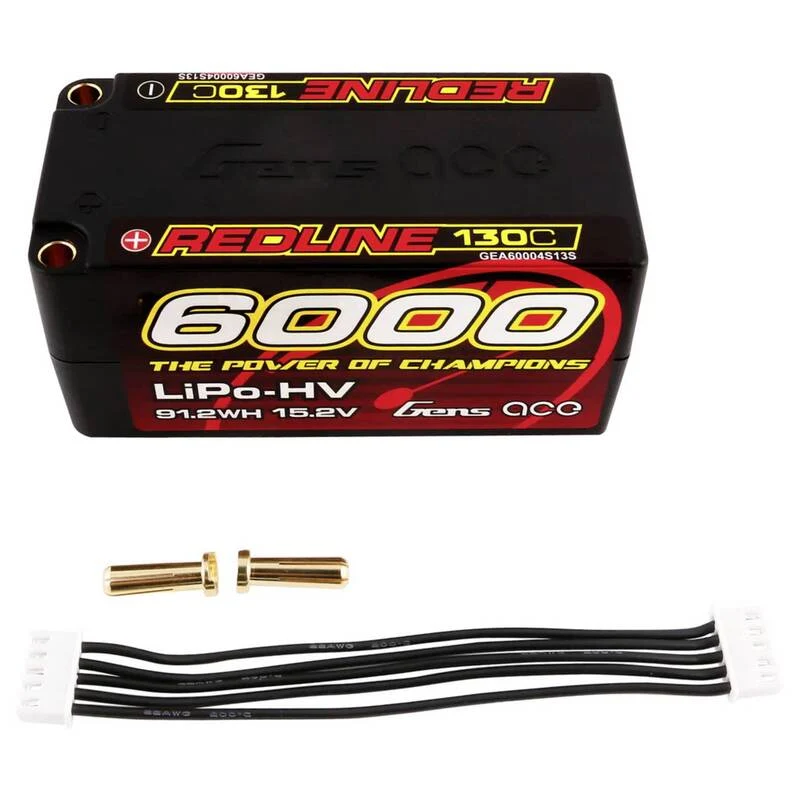 B-Ware Gens ace Akkupack Batterie LiPo 6000mAh 15.2V 4S2P Redline Series Hardcase
