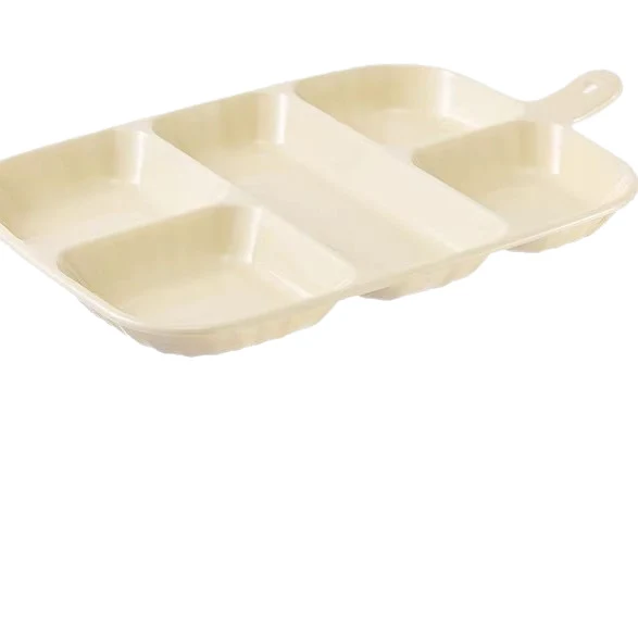 Geteilte Serviertablett mit Fächern, wandhängbar