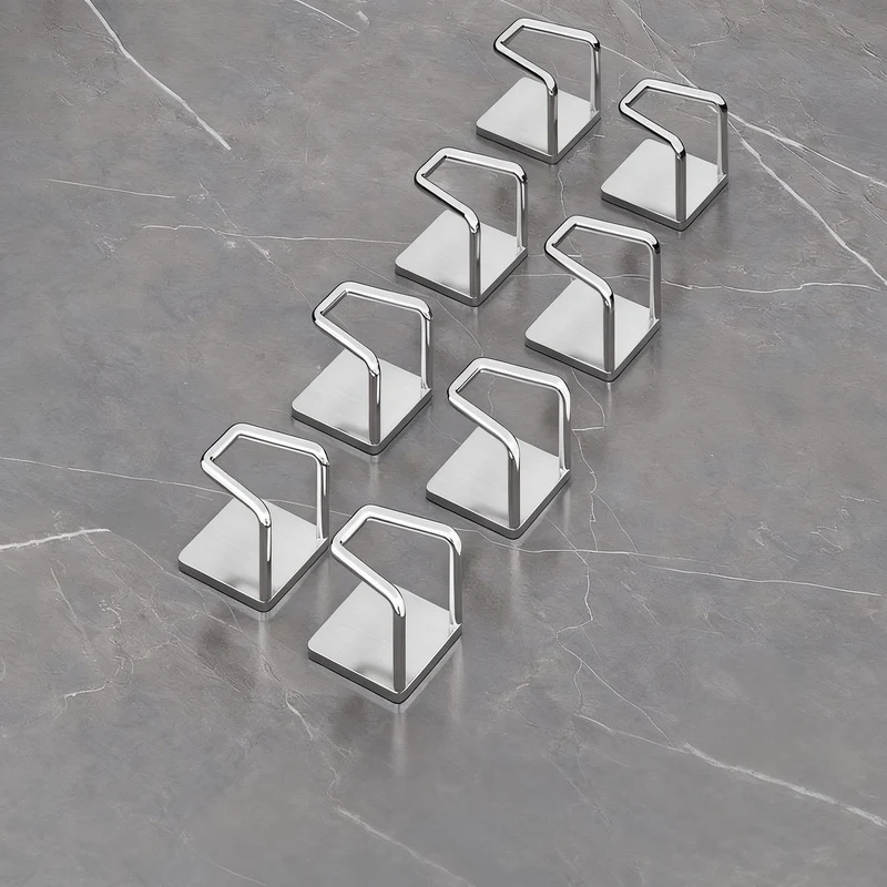 Edelstahl-Wandhaken ohne Bohren, 6er/8er Set