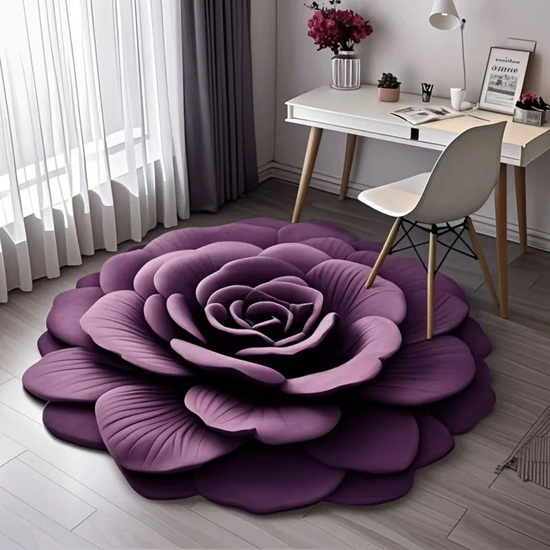 Blumenförmiger Plüsch-Teppich