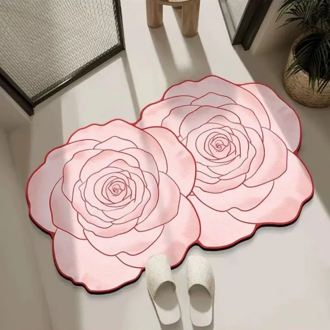 Blumenförmige Badezimmermatte
