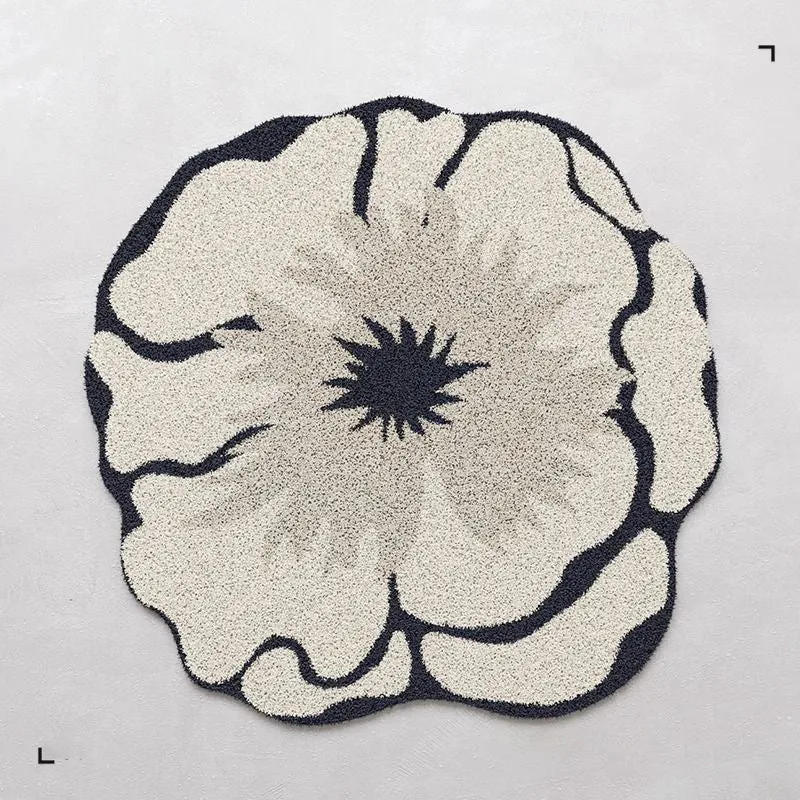 Blumenförmiger Teppich 1789754099