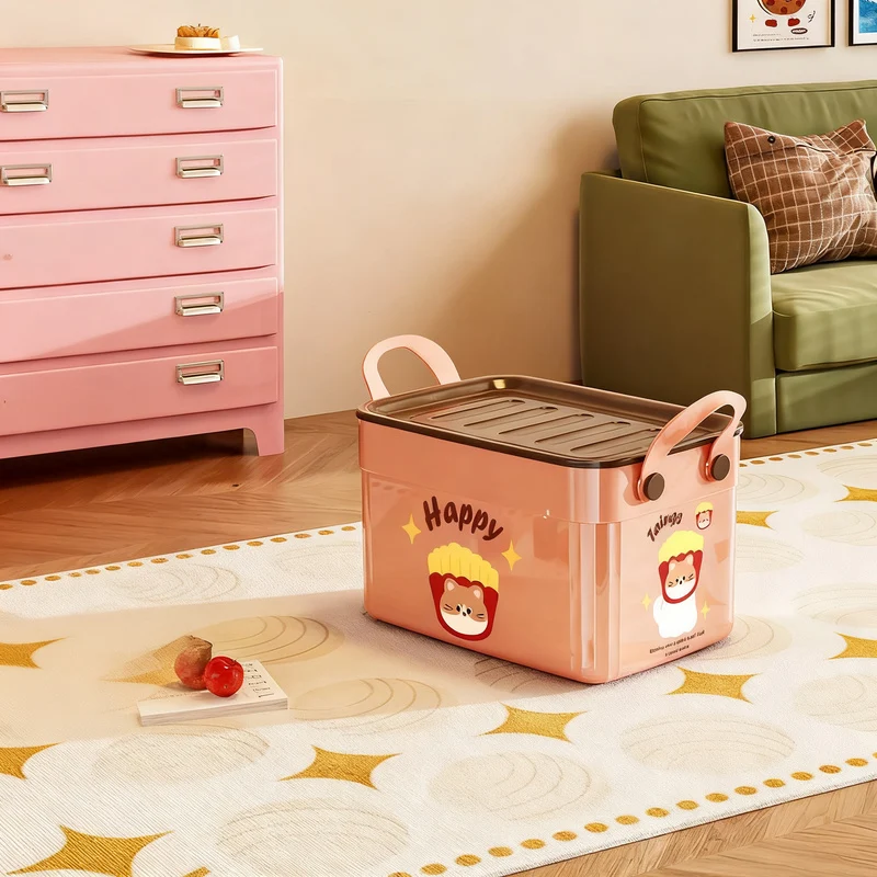 Aufbewahrungsbox aus PP-Kunststoff, flach