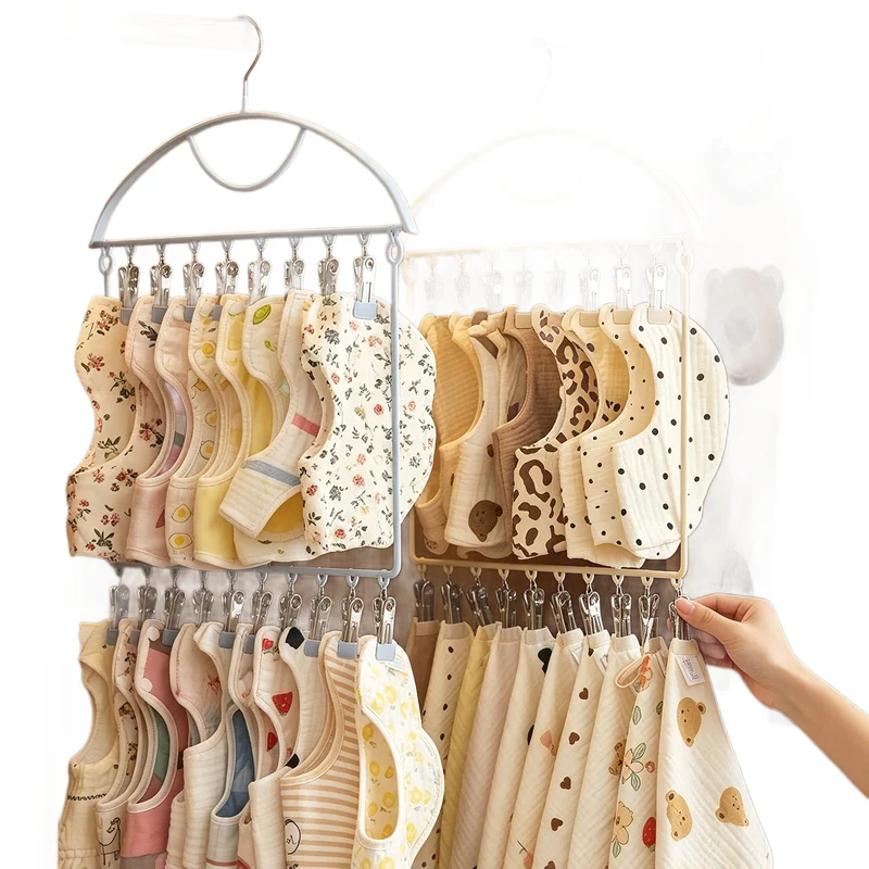 Wäscheständer mit Mehrfach-Klammern für Babykleidung