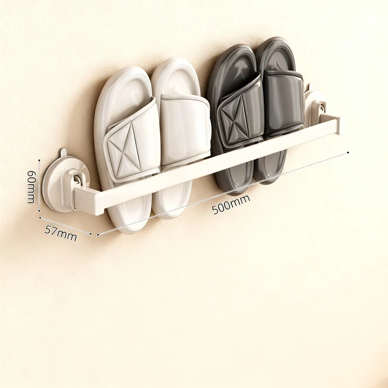 Wandmontiertes Pantoffelregal aus Weltraum-Aluminium