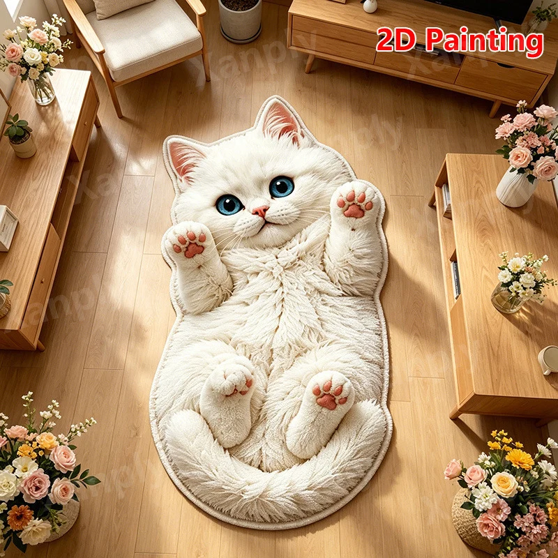 Kat-themed Plüsch-Teppich