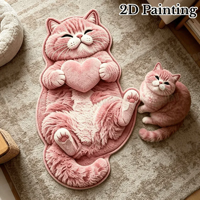 Kat-themed Plüsch-Teppich