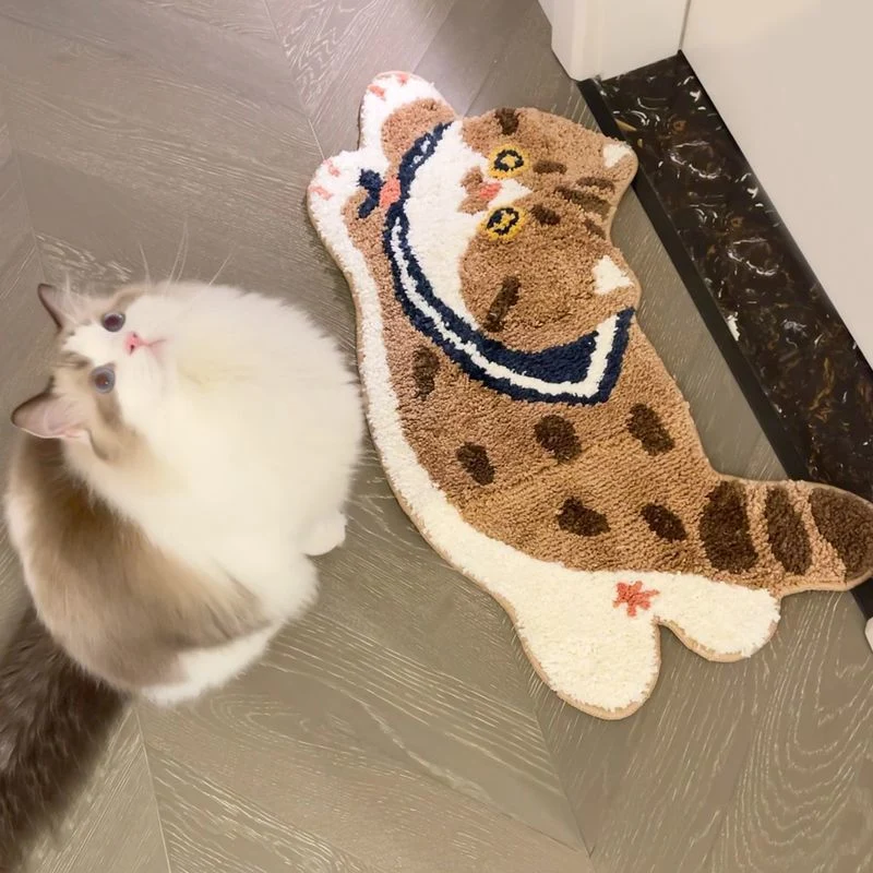 Katzenförmige dekorative Fußmatte