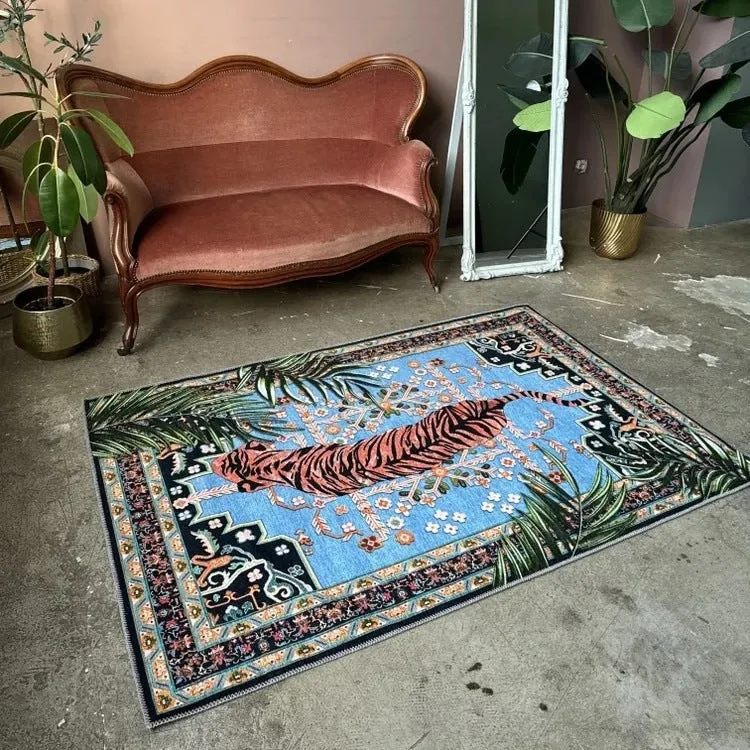 Künstlerischer Zebra-Print-Teppich für moderne Innenräume