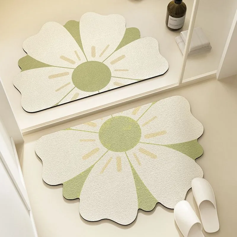 Sonnenblumenförmige Badmatte