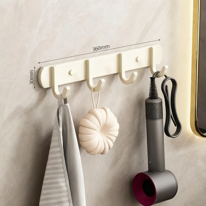 Starke Aluminium-Wandhaken mit Klebepads