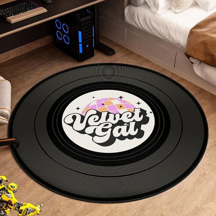 Retro-Vinyl-Schallplatten-Teppich