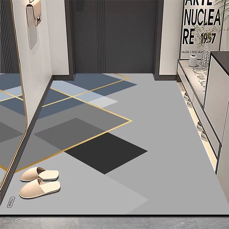 Modern geometrischer Eingangsbereich Teppich