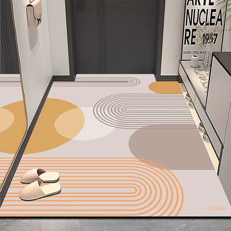 Modern geometrischer Eingangsbereich Teppich