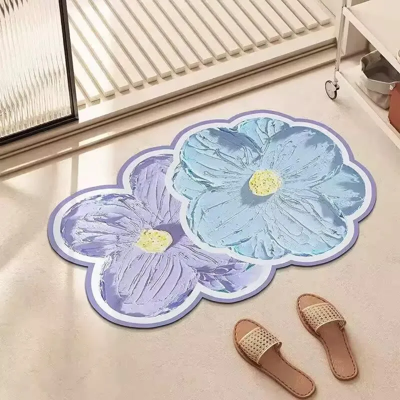 Blumenförmiger Teppich