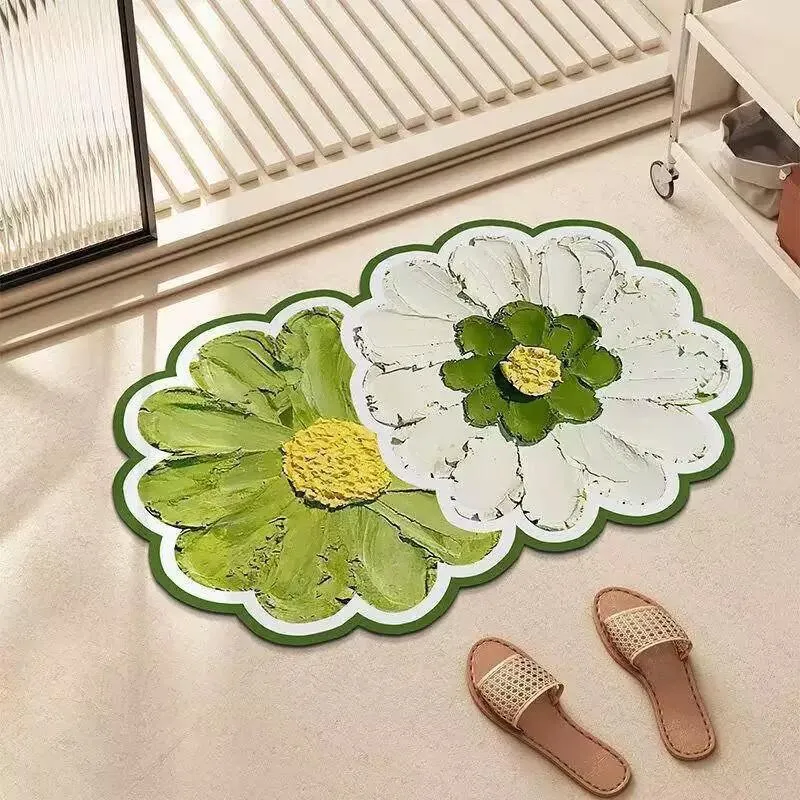 Blumenförmiger Teppich