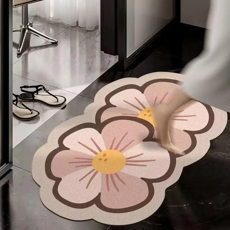 Blumenförmiger Teppich