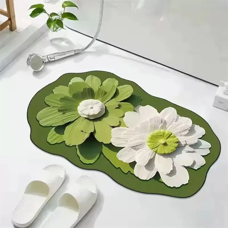 Blumenförmiger Teppich