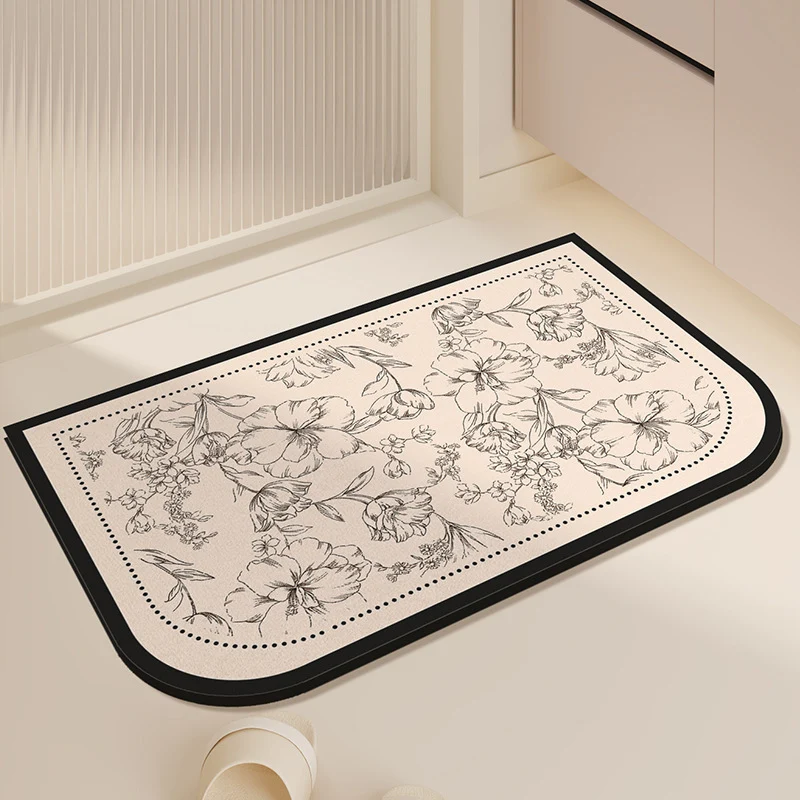 Blumenmuster Badematte