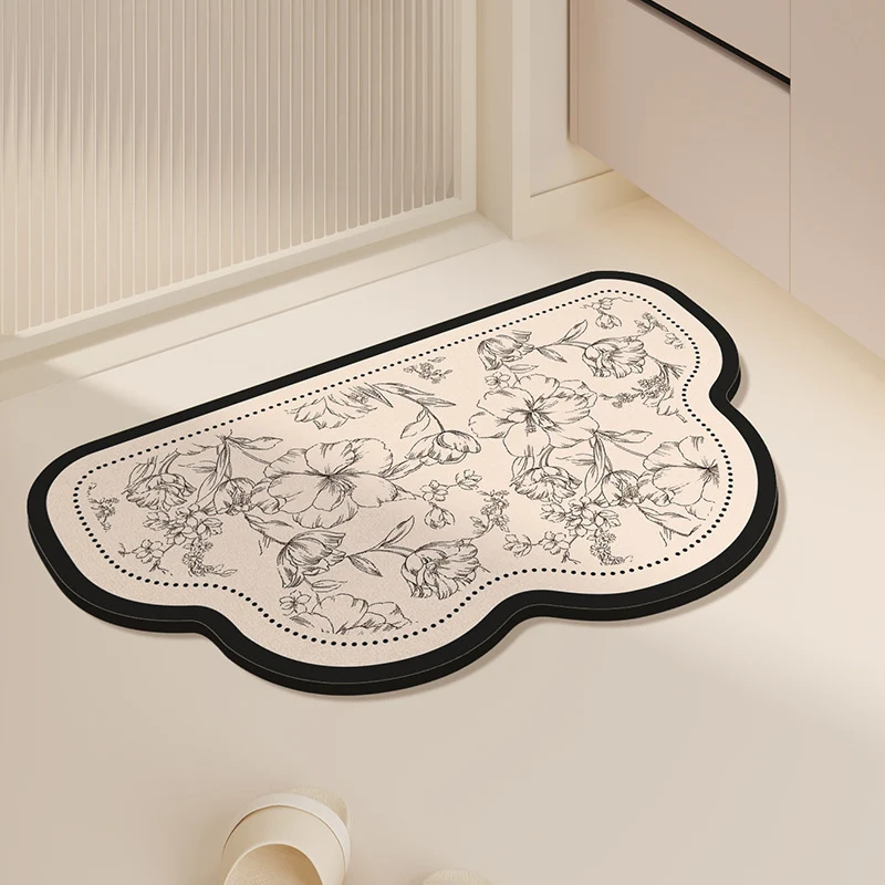 Blumenmuster Badematte