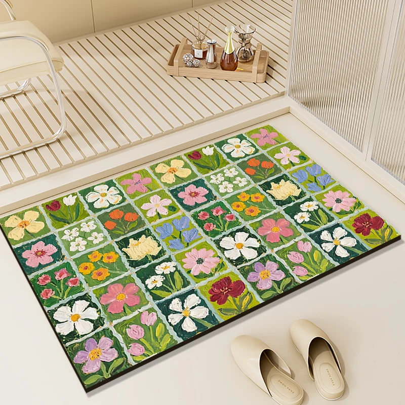 Blumenmuster Eingangsmatte