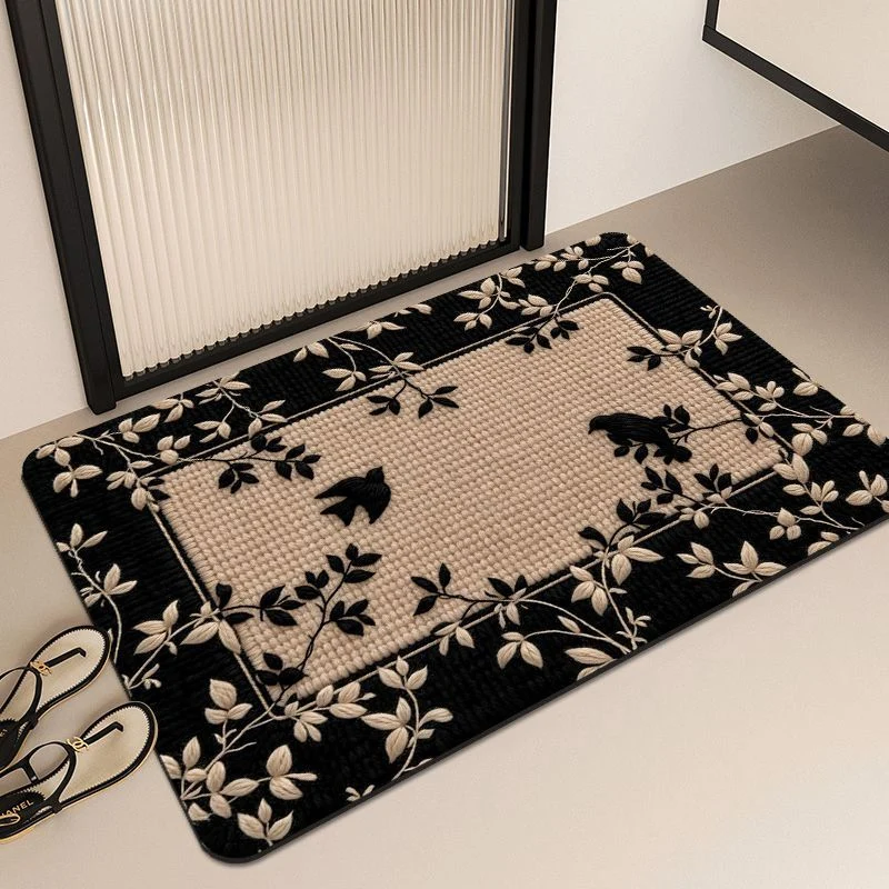 Floral gestickte Bereichsmatte