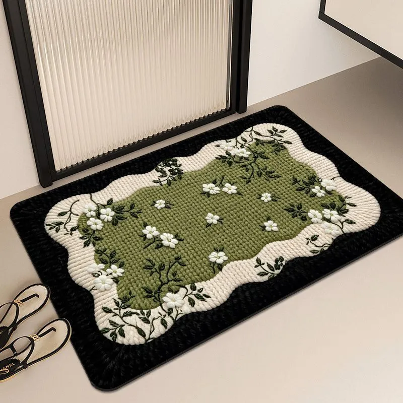 Floral gestickte Bereichsmatte