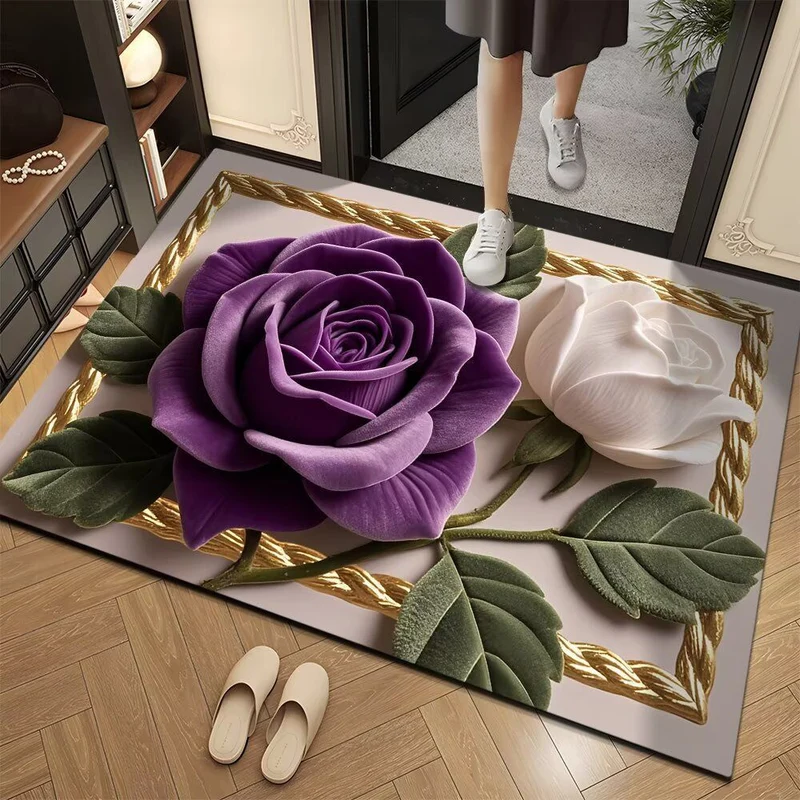 Florale 3D dekorative Teppichmatte