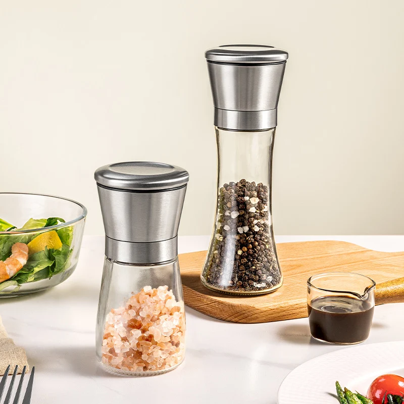 Handmühle für Gewürze, Glas, modern