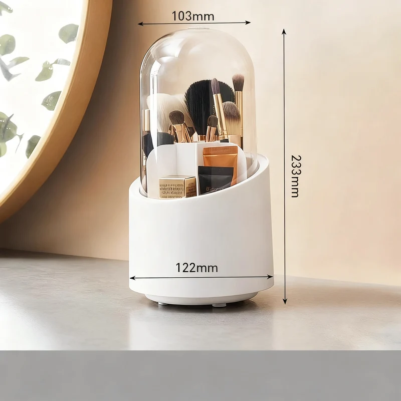 Drehbarer Kosmetik-Organizer mit Deckel