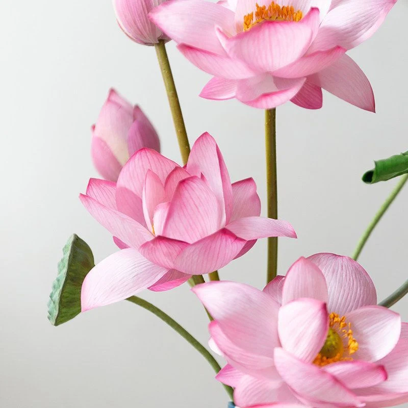 Realistische Lotusblumenarrangement