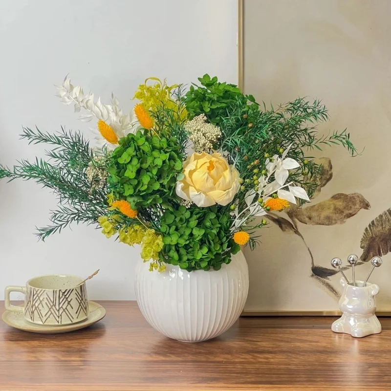 Premium Dekorative Trockenblumenstrauß