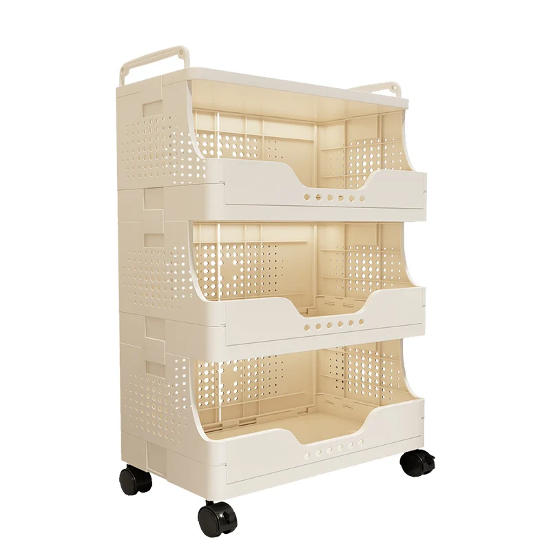 Kunststoff-Regalwagen mit Rollen, mehrschichtig